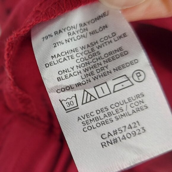 AnnTaylor Loft Pink striped blouse with puff sleeve - Picture 7 of 7